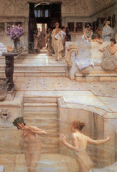 Sir Lawrence Alma-Tadema,OM.RA,RWS A Favourite Custom Germany oil painting art
